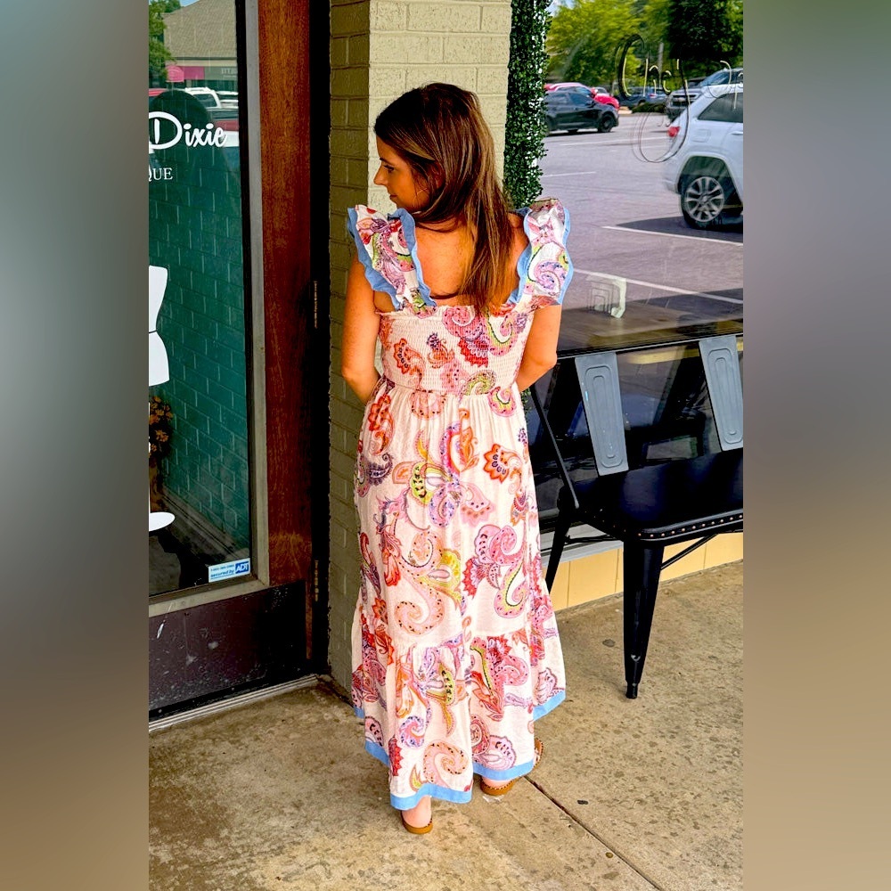 NWT TMHL Paisley Print Summer Maxi Dress - Picture 4 of 4